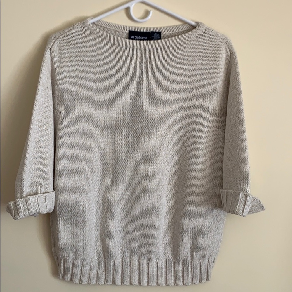Liz Claiborne boat neck cotton blend sweater. XL